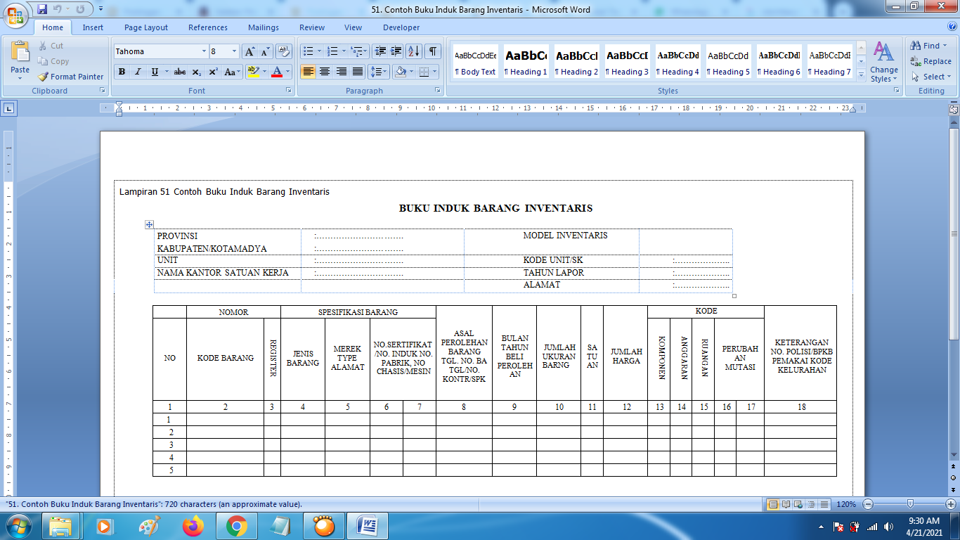 Detail Contoh Buku Inventaris Sekolah Nomer 22