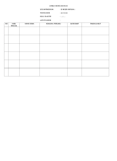 Detail Contoh Buku Jurnal Harian Nomer 18