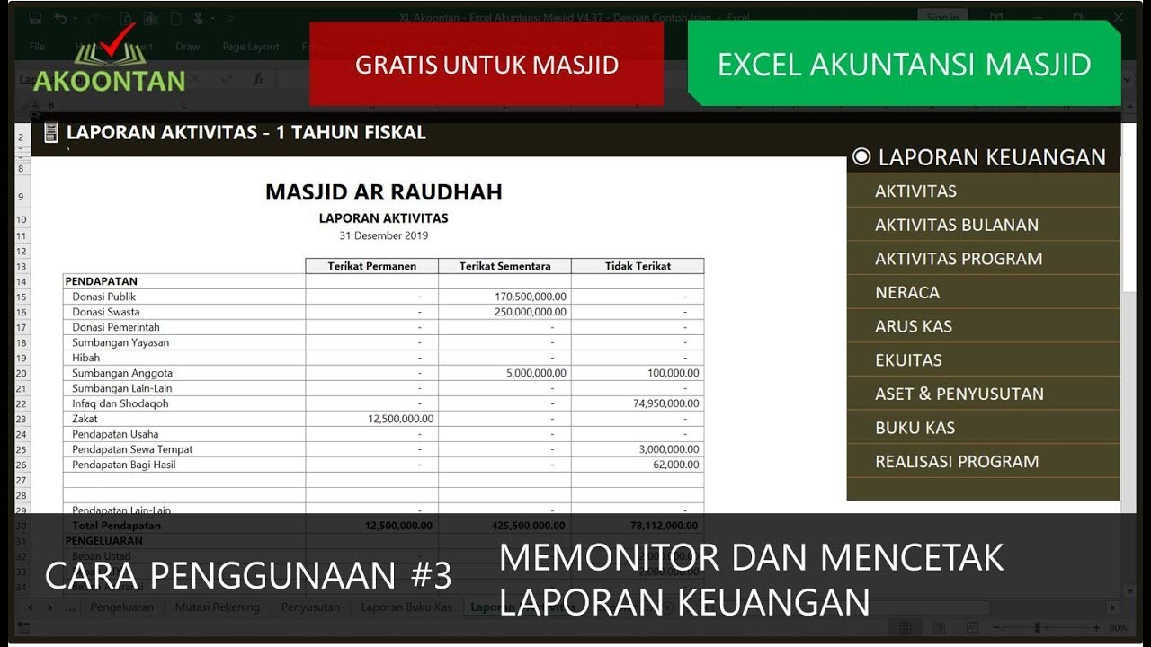 Detail Contoh Buku Kas Masjid Nomer 13