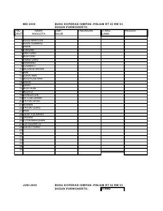 Detail Contoh Buku Kas Rt Nomer 29