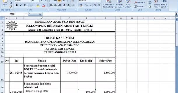 Detail Contoh Buku Kas Umum Nomer 13