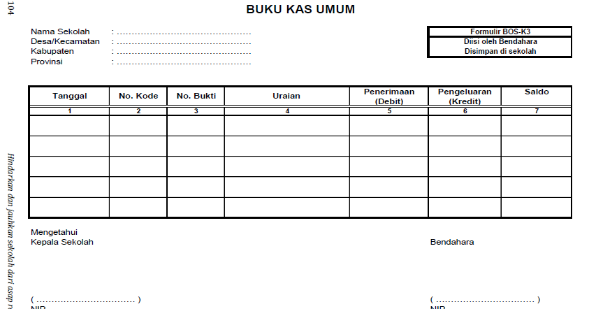 Detail Contoh Buku Kas Umum Nomer 3