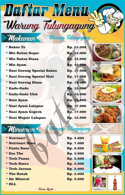 Detail Contoh Buku Menu Restoran Nomer 27