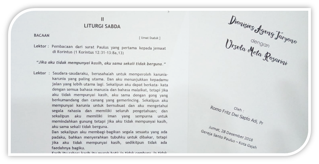 Detail Contoh Buku Misa Pernikahan Katolik Nomer 44