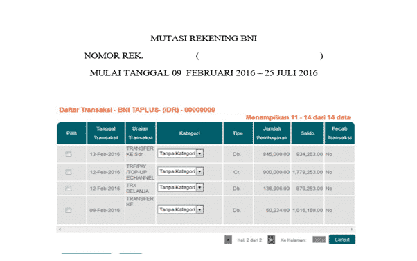 Detail Contoh Buku Mutasi Satpam Bank Nomer 35