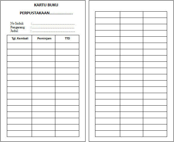 Detail Contoh Buku Peminjaman Perpustakaan Nomer 17