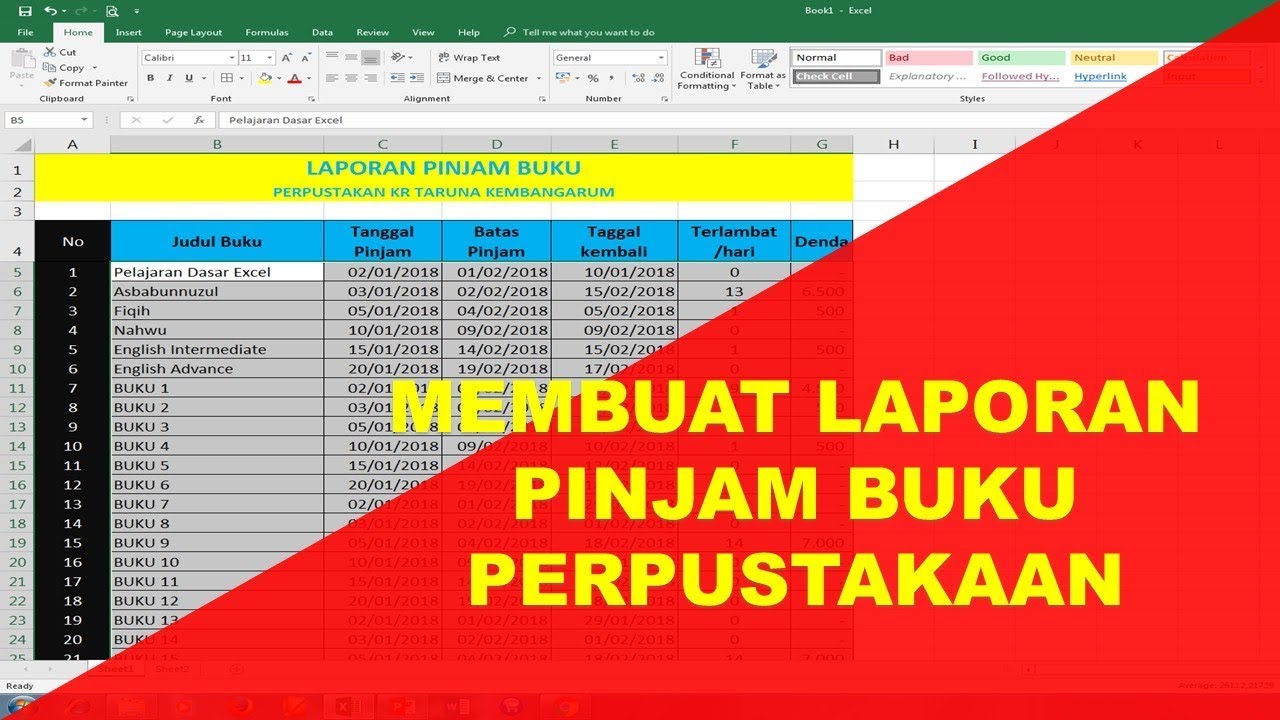 Detail Contoh Buku Peminjaman Perpustakaan Nomer 33