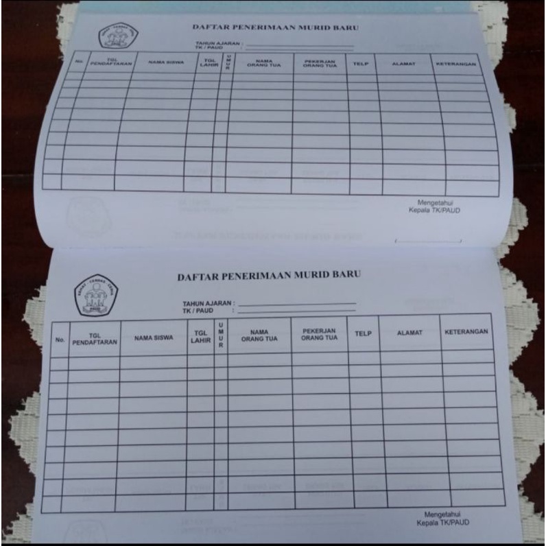 Detail Contoh Buku Pendaftaran Siswa Baru Nomer 4