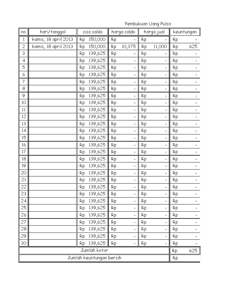 Detail Contoh Buku Pulsa Nomer 23