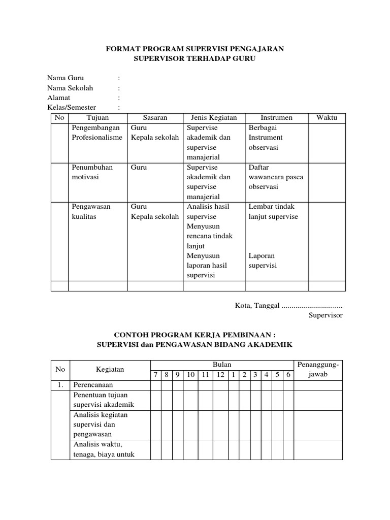 Detail Contoh Buku Supervisi Guru Nomer 23