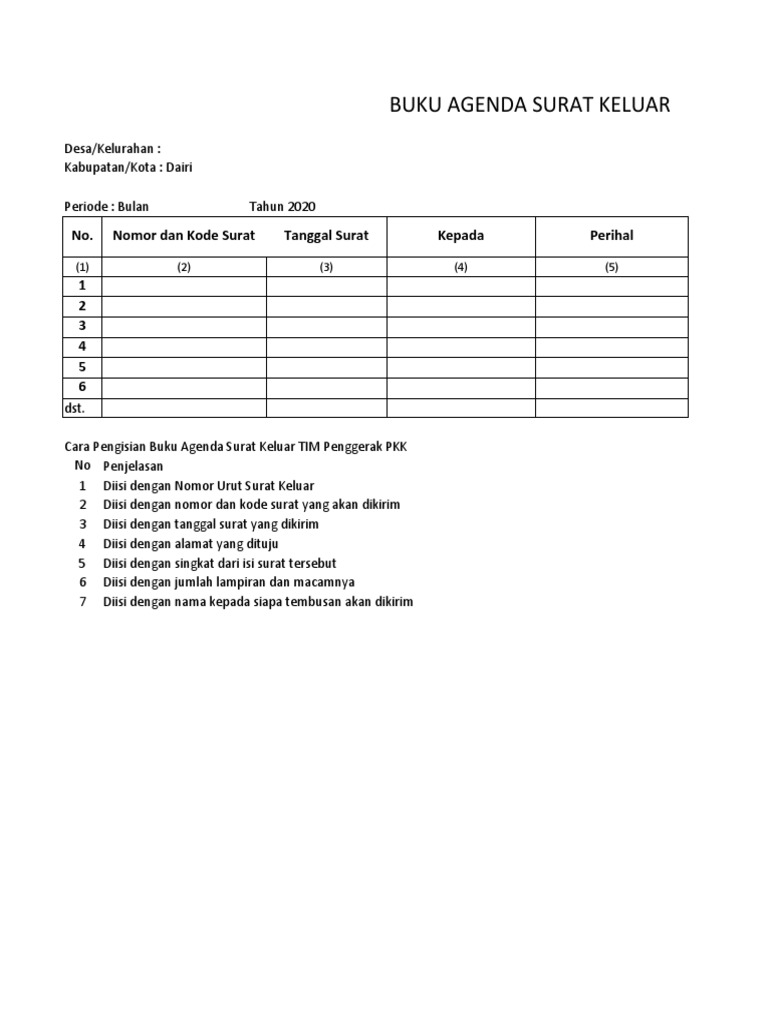 Detail Contoh Buku Surat Masuk Keluar Nomer 41