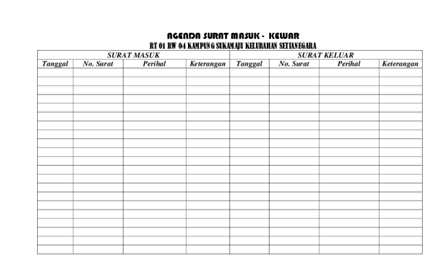 Detail Contoh Buku Surat Masuk Keluar Nomer 5