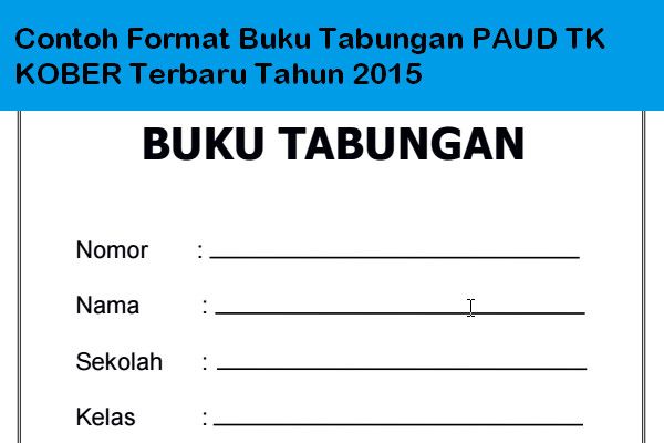 Detail Contoh Buku Tabungan Nomer 24