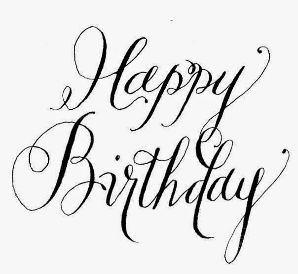 Detail Handgezeichnete Kalligraphie Happy Birthday Schriftzug Nomer 10