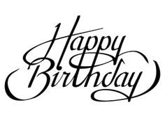 Detail Handgezeichnete Kalligraphie Happy Birthday Schriftzug Nomer 5