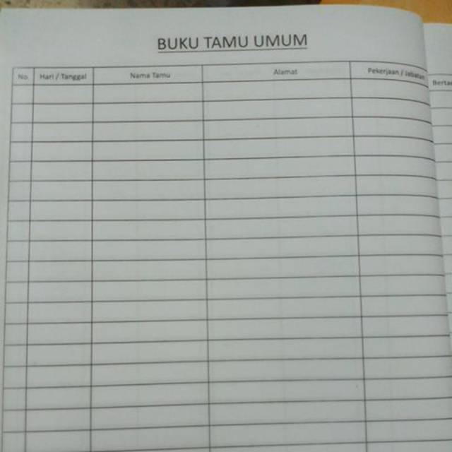 Contoh Buku Tamu Kantor - KibrisPDR