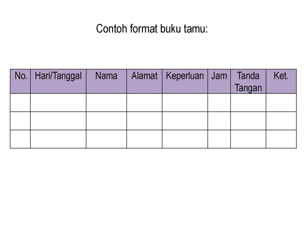 Detail Contoh Buku Tamu Kantor Nomer 15