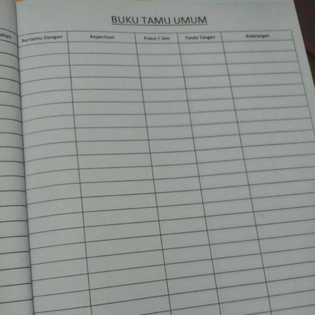 Detail Contoh Buku Tamu Kantor Nomer 22