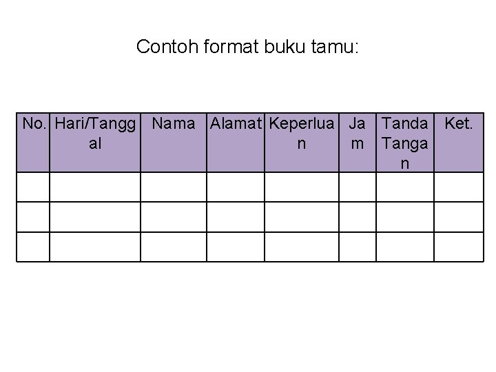 Detail Contoh Buku Tamu Kantor Nomer 24