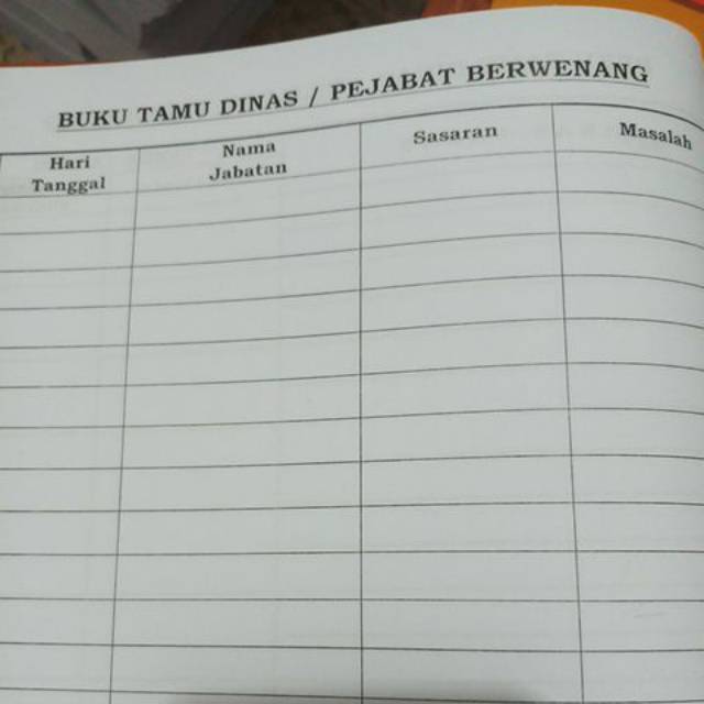 Detail Contoh Buku Tamu Kantor Nomer 3