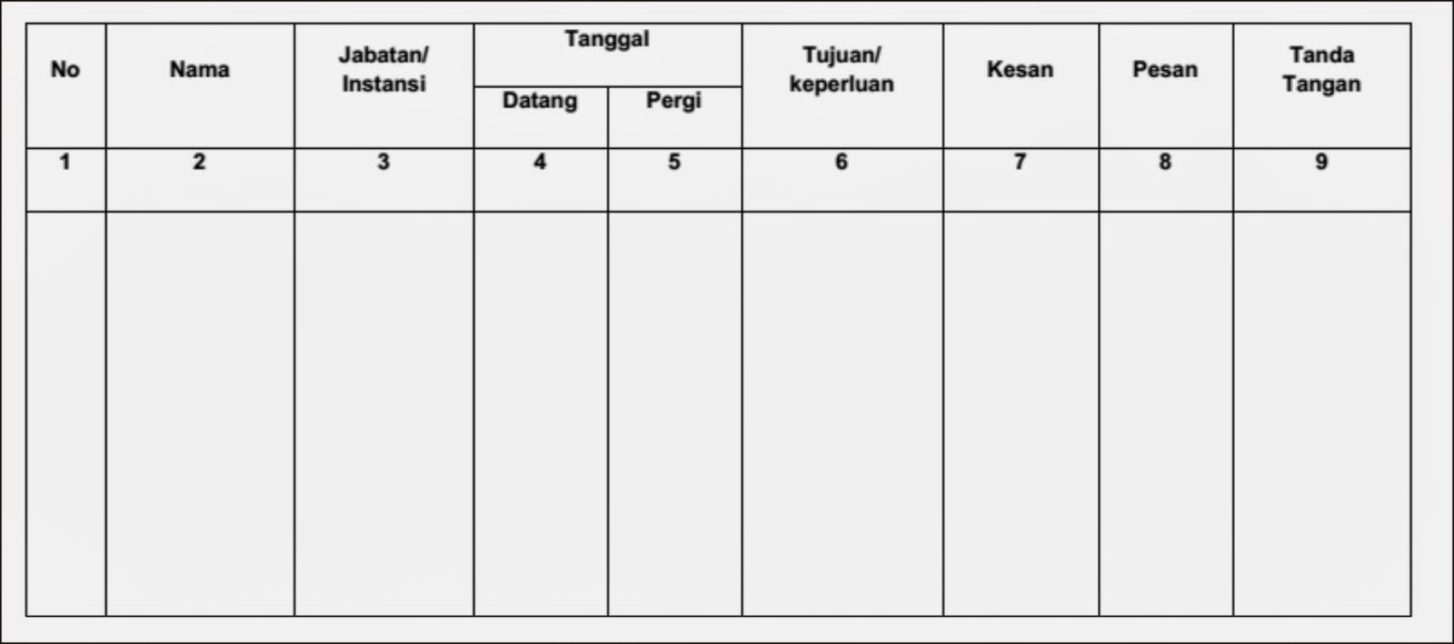 Detail Contoh Buku Tamu Kantor Nomer 41