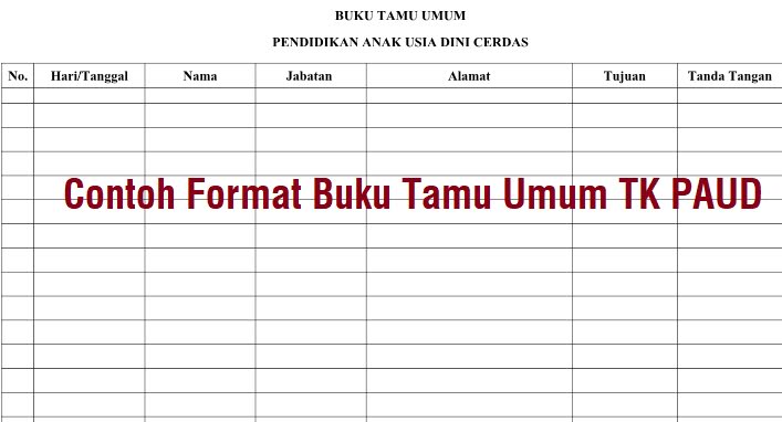 Detail Contoh Buku Tamu Sekolah Nomer 3