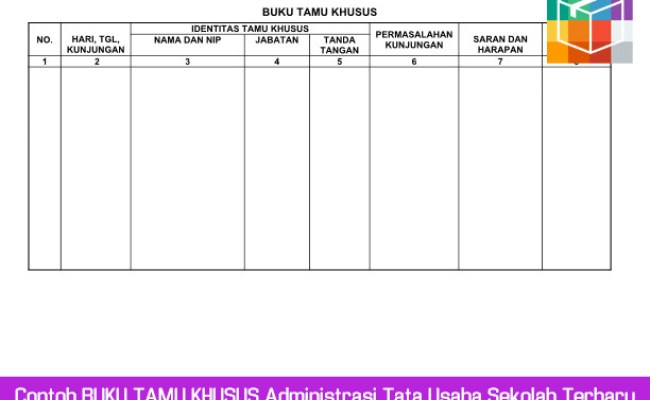 Detail Contoh Buku Tamu Umum Kantor Nomer 6