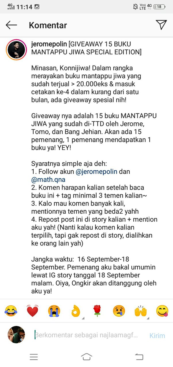 Detail Contoh Caption Menarik Untuk Menang Giveaway Nomer 11