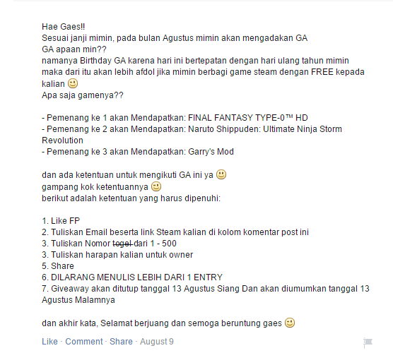 Detail Contoh Caption Menarik Untuk Menang Giveaway Nomer 24