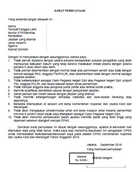 Detail Contoh Cara Membuat Surat Pernyataan Nomer 45