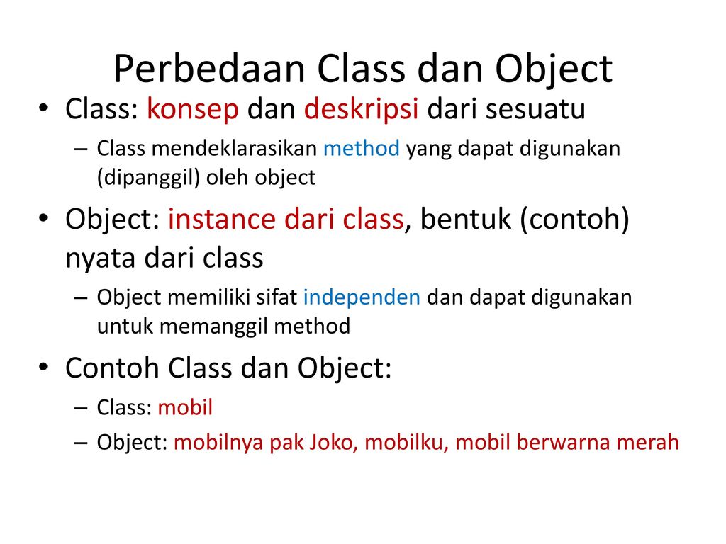 Detail contoh class dan objek koleksi nomer 31