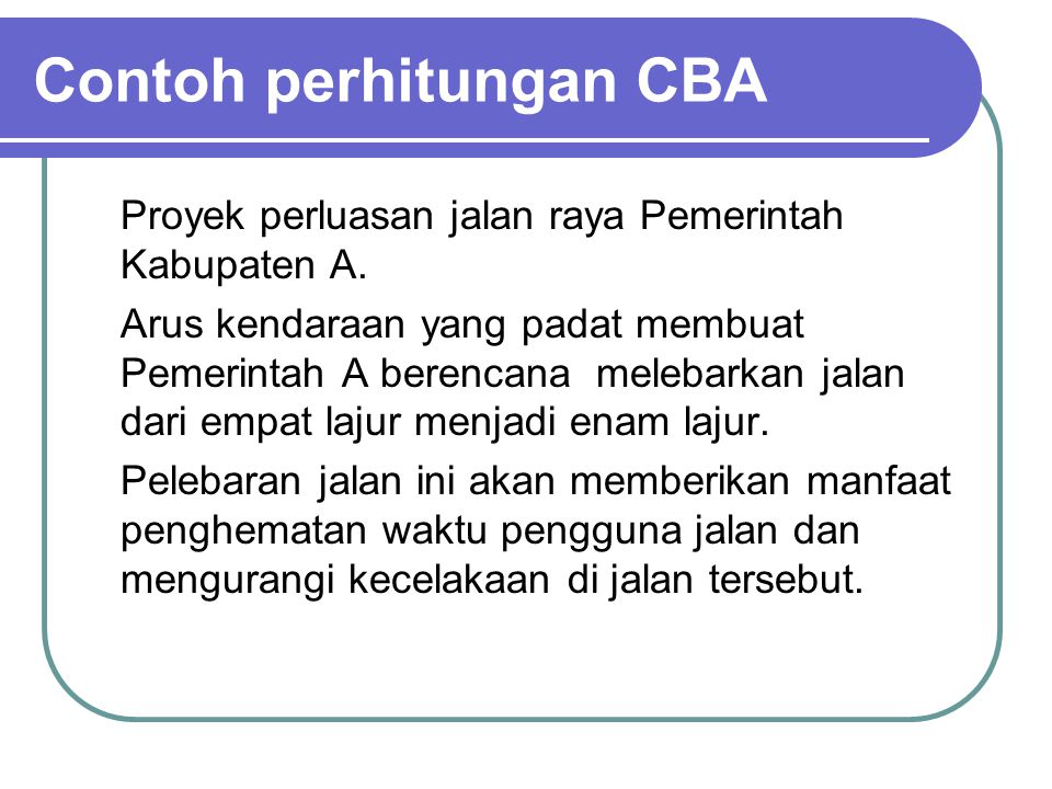 Detail Contoh Cost Benefit Analysis Nomer 4