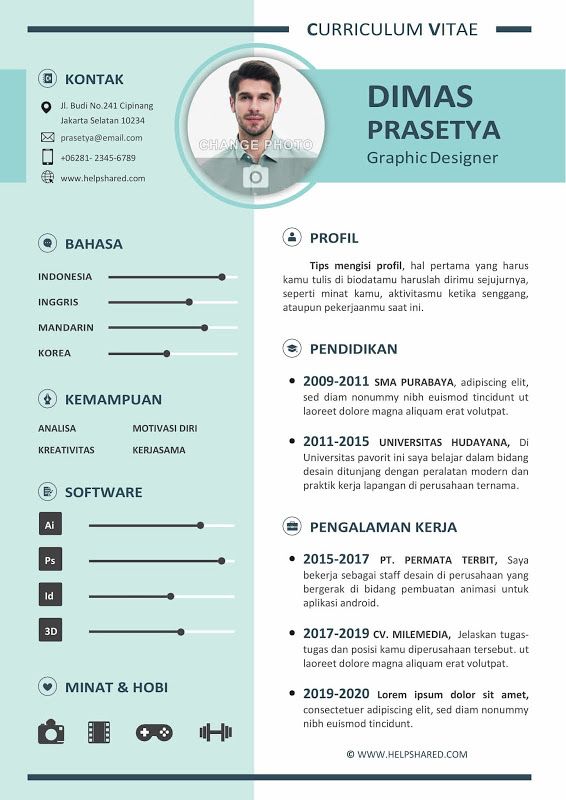 Detail Contoh Cv Kreatif Bahasa Indonesia Nomer 2