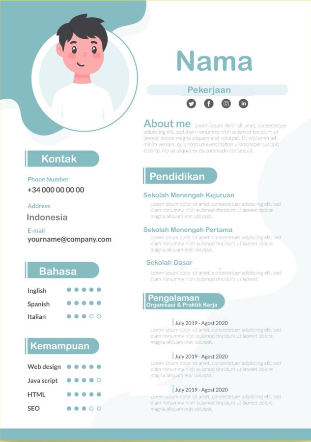 Detail Contoh Cv Kreatif Bahasa Indonesia Nomer 39