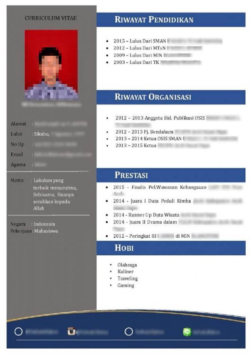 Detail Contoh Cv Untuk Mahasiswa Nomer 26