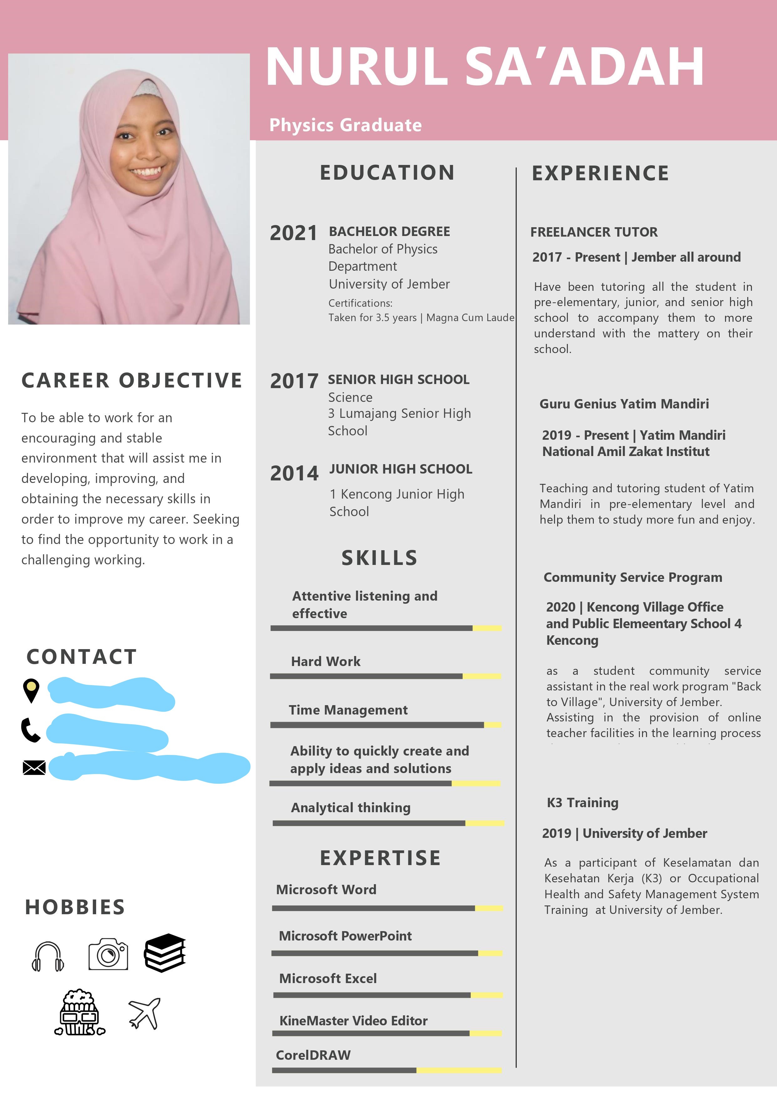 Detail Contoh Cv Untuk Mahasiswa Nomer 30