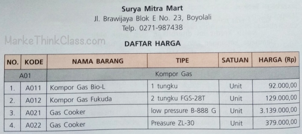 Detail Contoh Daftar Harga Barang Nomer 23