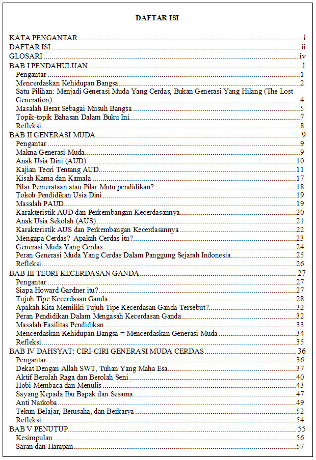 Detail Contoh Daftar Isi Buku Nomer 14