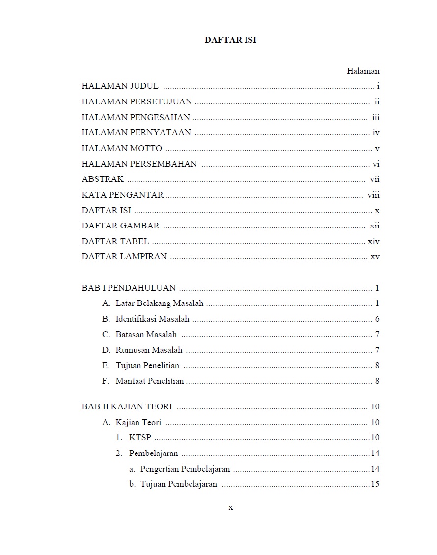 Detail Contoh Daftar Isi Buku Nomer 4