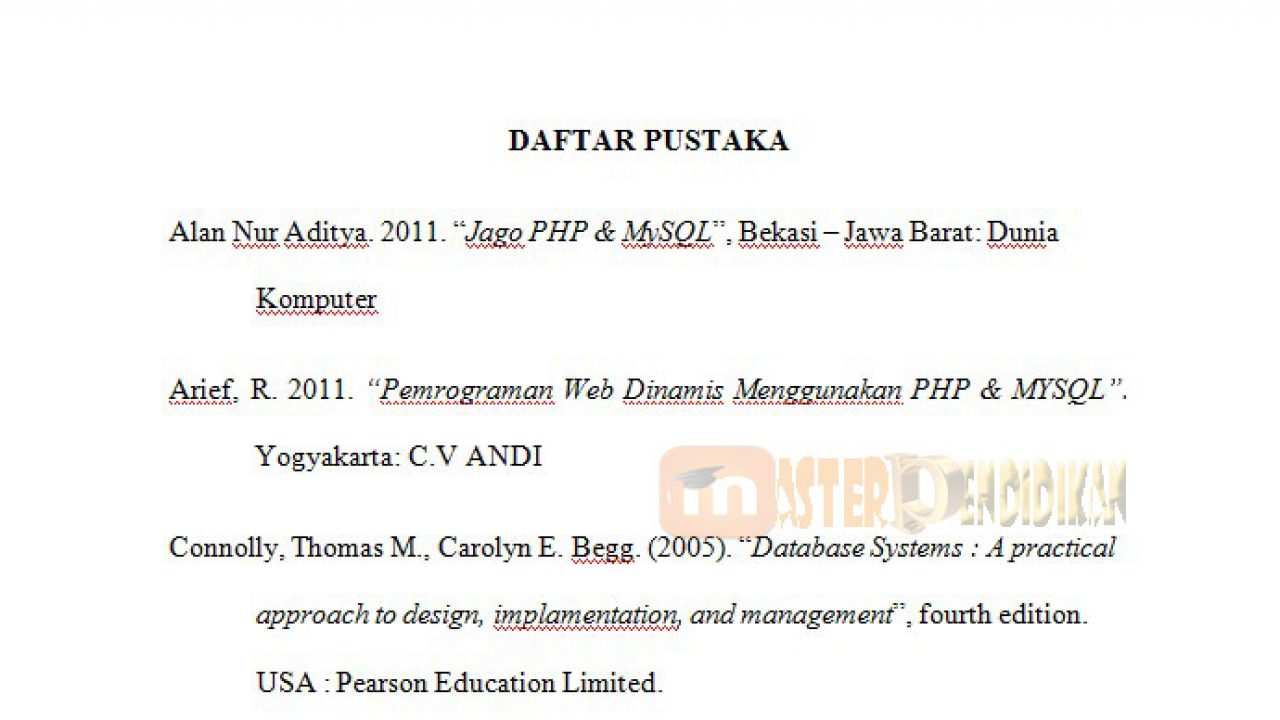 Detail Contoh Daftar Pustaka Untuk Makalah Nomer 13