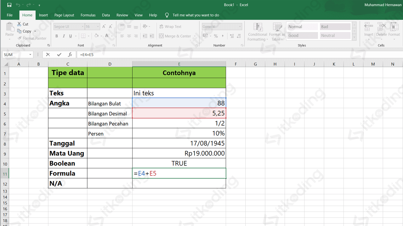 Detail Contoh Data Excel Nomer 30