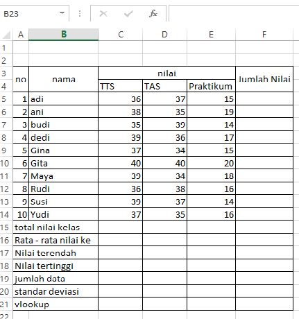 Detail Contoh Data Microsoft Excel Nomer 10