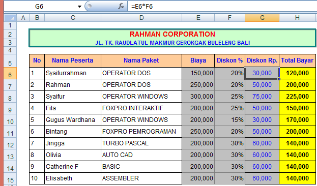 Detail Contoh Data Microsoft Excel Nomer 15