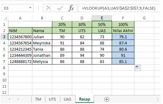 Detail Contoh Data Nilai Siswa Excel Nomer 24