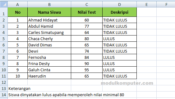 Detail Contoh Data Nilai Siswa Excel Nomer 30