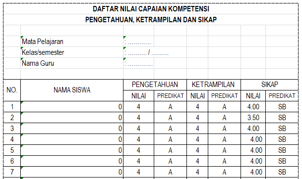 Detail Contoh Data Nilai Siswa Excel Nomer 33