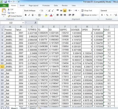 Detail Contoh Data Panel Excel Nomer 14