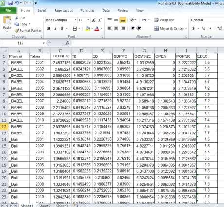 Detail Contoh Data Panel Excel Koleksi Nomer 14