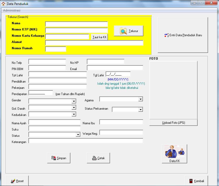 Detail Contoh Data Penduduk Rt Excel Nomer 9
