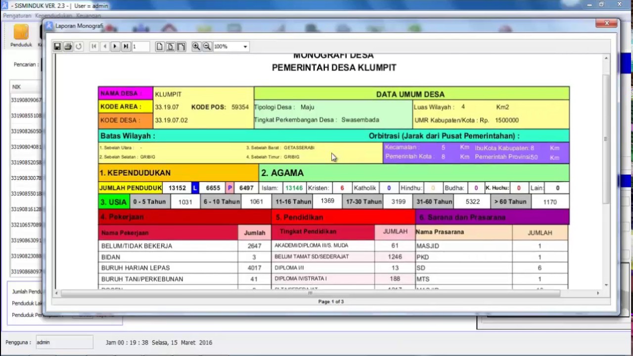 Detail Contoh Data Penduduk Rt Excel Nomer 15